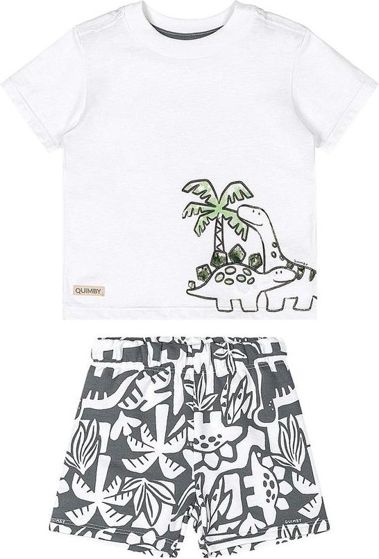 Imagem principal Conjunto Dinos Bebê Menino Branco Quimby Quimby