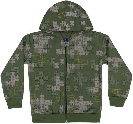 Imagem principal Jaqueta em Moletom Infantil Menino Verde Bee Loop Bee Loop