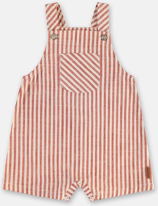 Imagem principal Jardineira Bebê Algodão Listrado Vermelho Up Baby Up Baby
