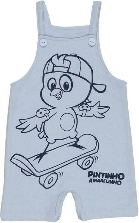 Jardineira em Moletinho Azul