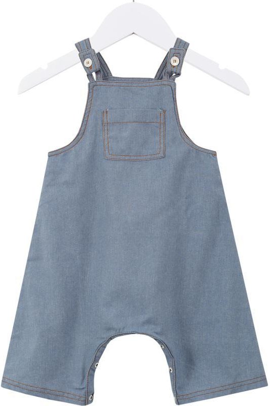 Jardineira Jeans Bebê Azul