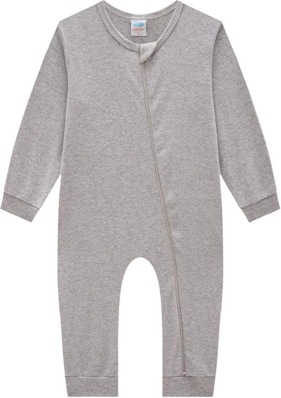 Imagem principal Macacão Bebê em Suedine Unissex Cinza Marlan Marlan