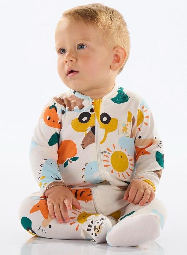 Imagem principal Macacão Estampado Unissex Bebê Laranja Up Baby Up Baby