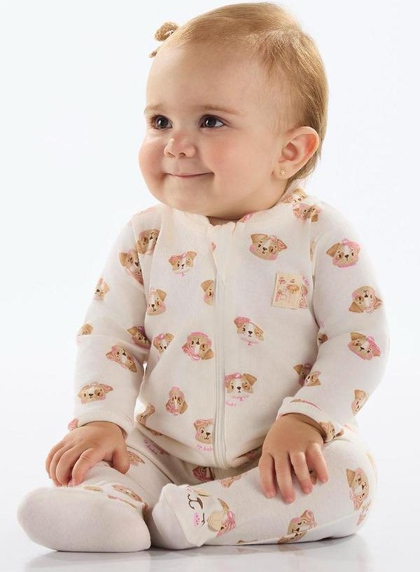 Imagem principal Macacão Unissex Bebê Bege Up Baby Up Baby