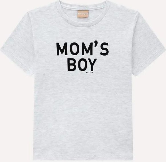 Imagem principal Camiseta Infantil Menino Lettering Cinza Milon Milon