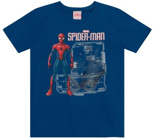 Imagem principal Camiseta do Homem-Aranha Metalizado Azul Brandili Brandili