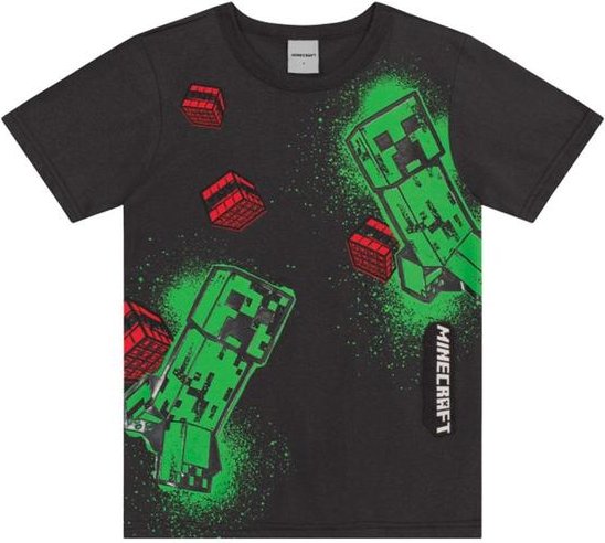 Imagem principal Camiseta Infantil do Minecraft em Gel Cinza Brandili Brandili