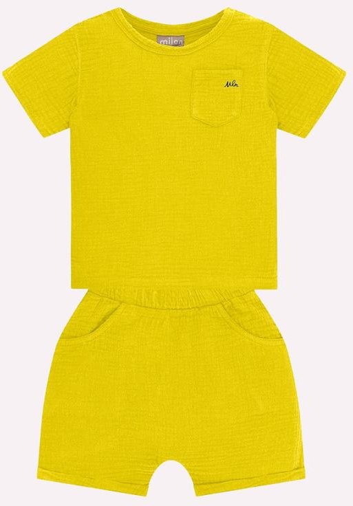 Imagem principal Conjunto Bebê Menino Amarelo Milon Milon