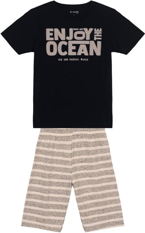 Imagem principal Conjunto Infantil Menino em Puff Preto Brandili Brandili