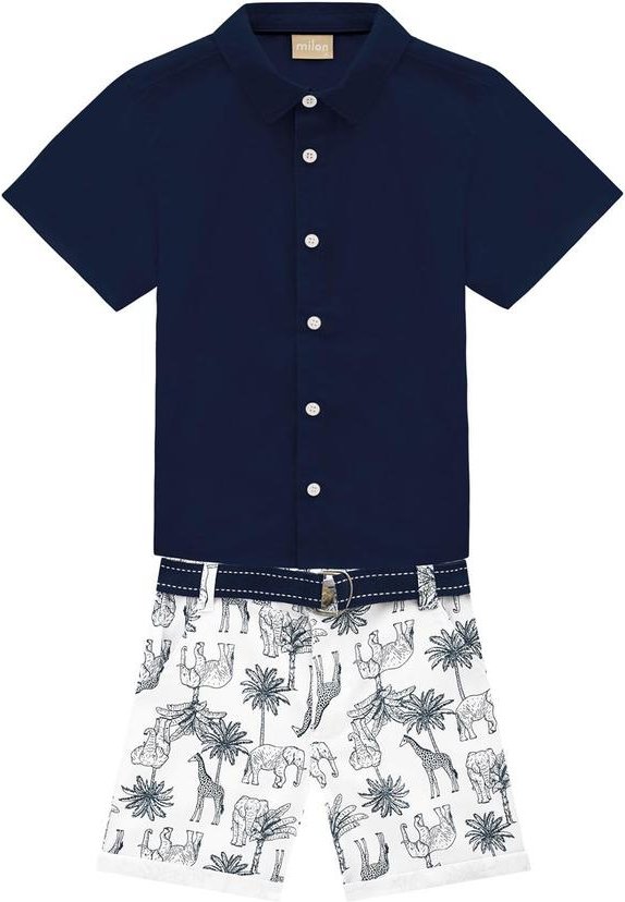 Imagem principal Conjunto Infantil Menino Estampa Azul Milon Milon