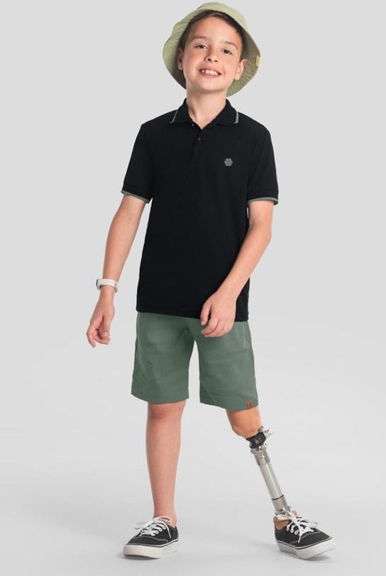 Imagem principal Conjunto Polo Infantil Menino Preto Brandili Brandili