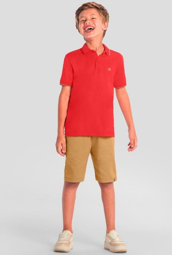 Imagem principal Conjunto Polo Infantil Menino Vermelho Brandili Brandili
