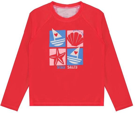 Camiseta Mosaico Malha Uv50 Vermelho