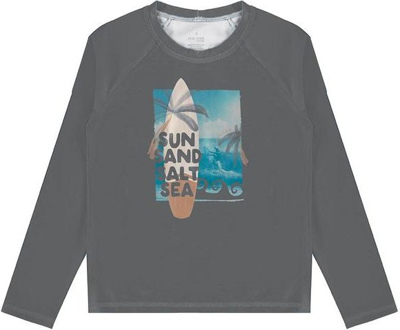 Camiseta Prancha Malha Uv50 Cinza Escuro