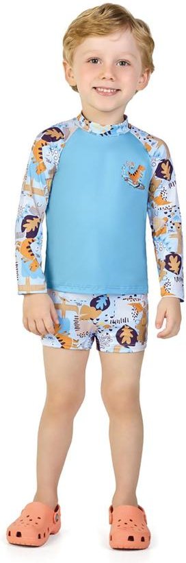 Imagem principal Conjunto Camiseta e Sunga Proteção Uv Azul Marlan Marlan