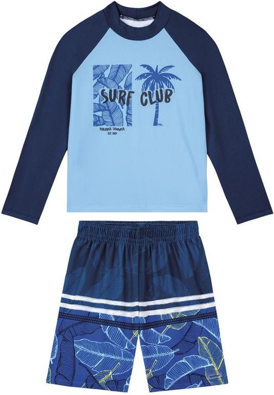 Imagem principal Conjunto Camiseta Manga Longa Uv e Bermuda Azul Marlan Marlan