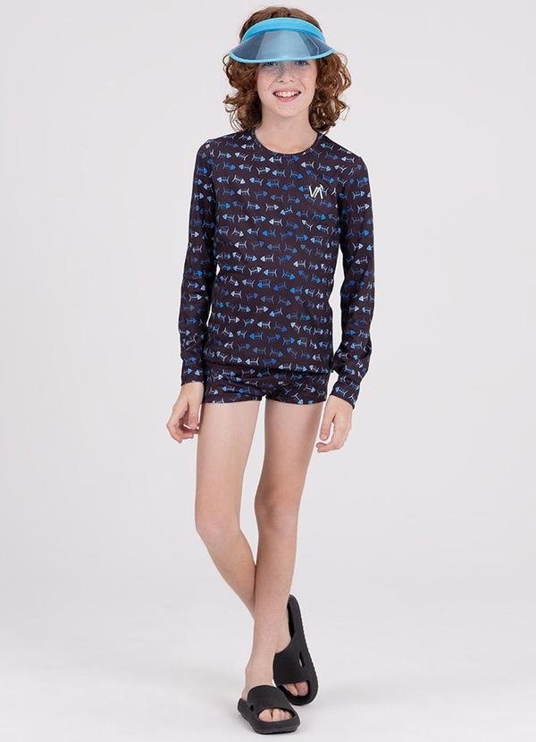 Imagem principal Conjunto Manga Longa Uv 50+ Skeleton Preto VIDA COSTEIRA VIDA COSTEIRA