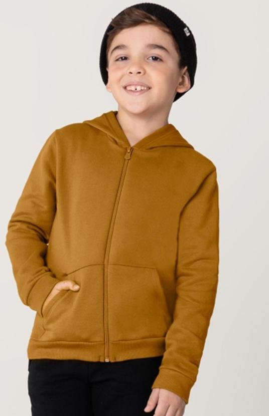 Imagem principal Jaqueta Infantil Menino em Moletom Marrom Brandili Brandili