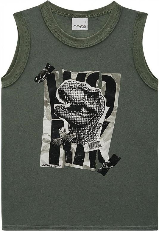 Imagem principal Regata Dino Street Style em Malha Cinza Malwee Kids Malwee Kids