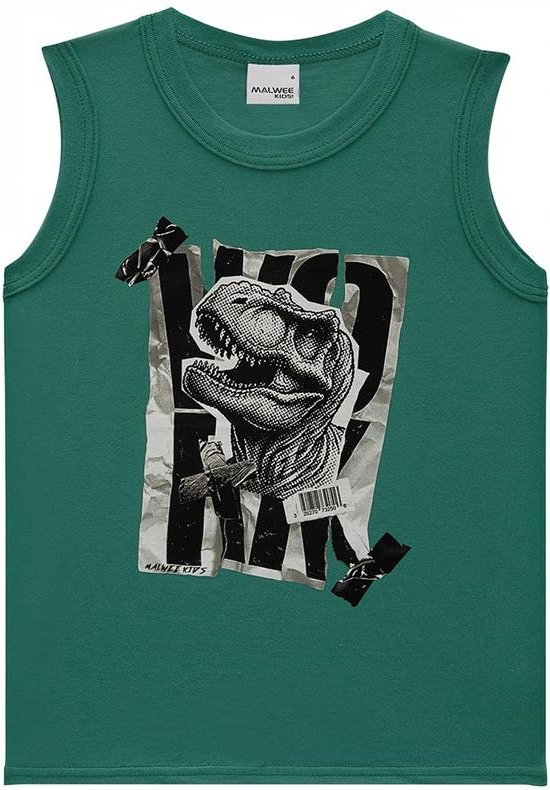 Imagem principal Regata Dino Street Style em Malha Verde Malwee Kids Malwee Kids
