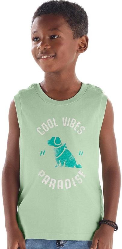 Imagem principal Regata Infantil em Algodão Quimby Verde Quimby