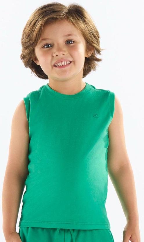 Imagem principal Regata Infantil Masculina Algodão Verde Up Baby Up Baby