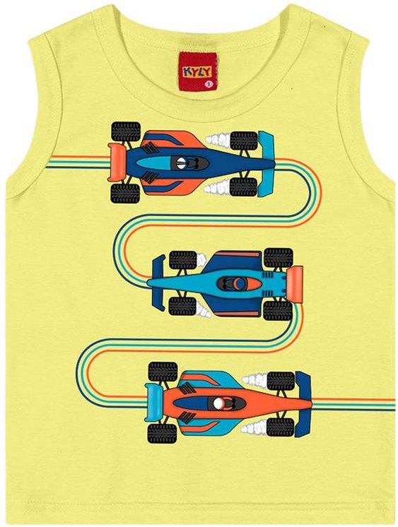 Imagem principal Regata Infantil Menino Estampada Amarelo Kyly Kyly