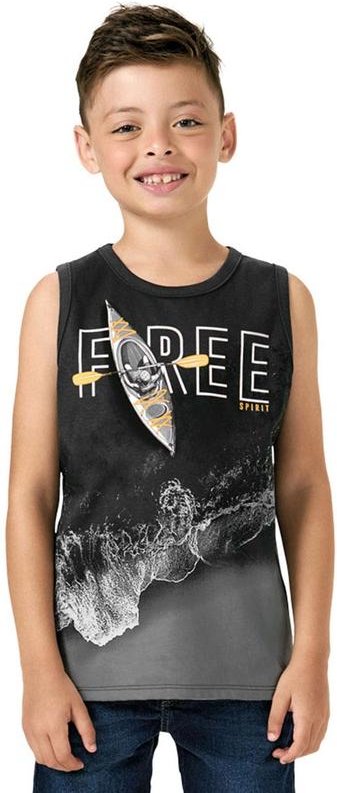 Imagem principal Regata Infantil Menino Praia Kyly Cinza Kyly