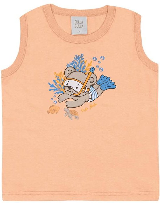 Imagem principal Regata Meia Malha Laranja Pulla Bulla Pulla Bulla