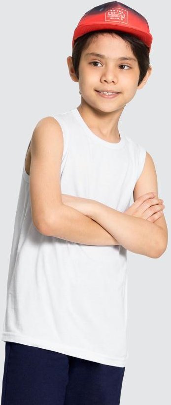 Imagem principal Regata Meia Malha Menino Básica Branco Alakazoo Alakazoo
