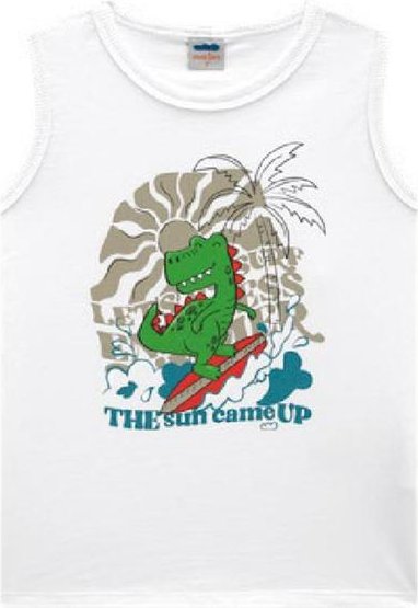 Imagem principal Regata Menino em Meia Malha Penteada Branco Marlan Marlan