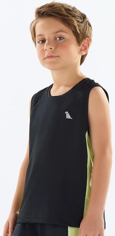 Imagem principal Regata Move Menino com Fps +50 Preto Quimby Quimby