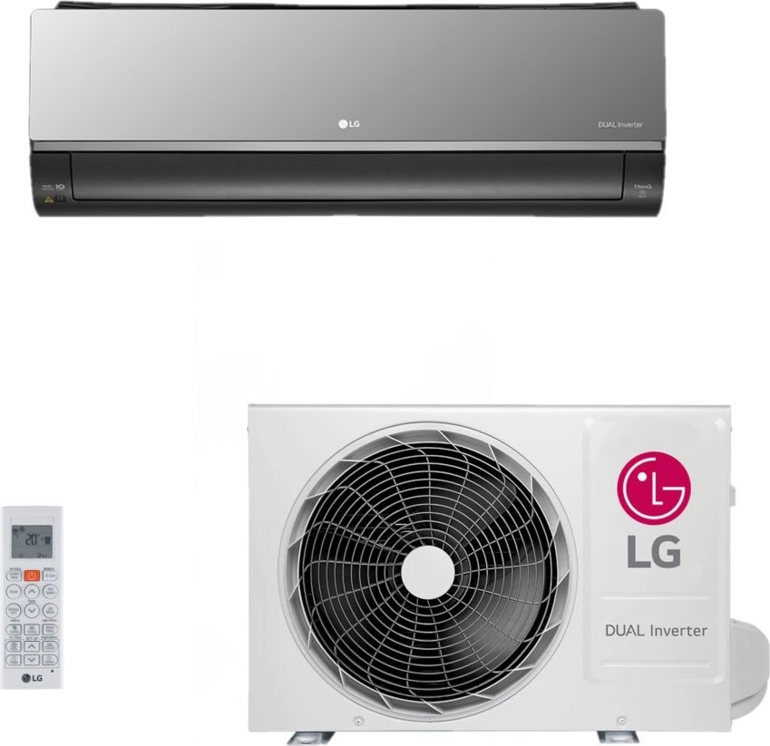 Imagem principal Ar-Condicionado LG AI DUAL Inverter Voice ARTCOOL 12.000 BTUs Frio 220V - S3-Q12JAR1K Preto Preto