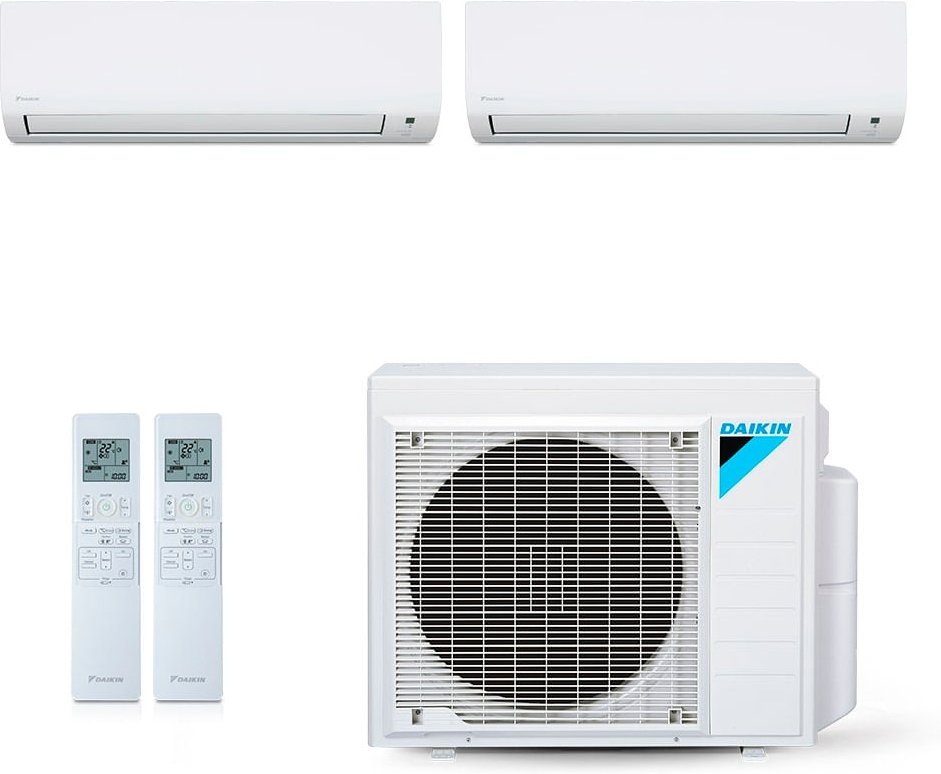 Imagem principal Ar-Condicionado Multi Split Inverter Daikin 18.000 BTUs (1x Evap HW 12.000 + 1x Evap HW 18.000) Quente/Frio 220V Branco Branco