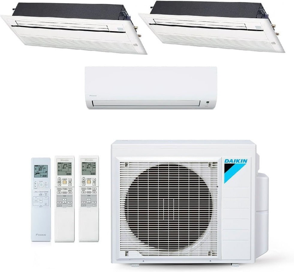 Imagem principal Ar-Condicionado Multi Split Inverter Daikin 24.000 BTUs (1x Evap HW 9.000 + 1x Evap K7 1 Via 12.000 + 1x Evap K7 1 Via 18.000) Quente/Frio 220V Branco Branco