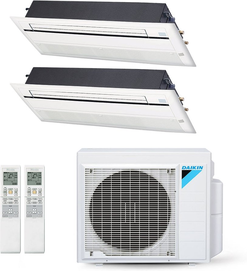 Imagem principal Ar-Condicionado Multi Split Inverter Daikin 24.000 BTUs (2x Evap Cassete 1 Via 12.000) Quente/Frio 220V Branco Branco
