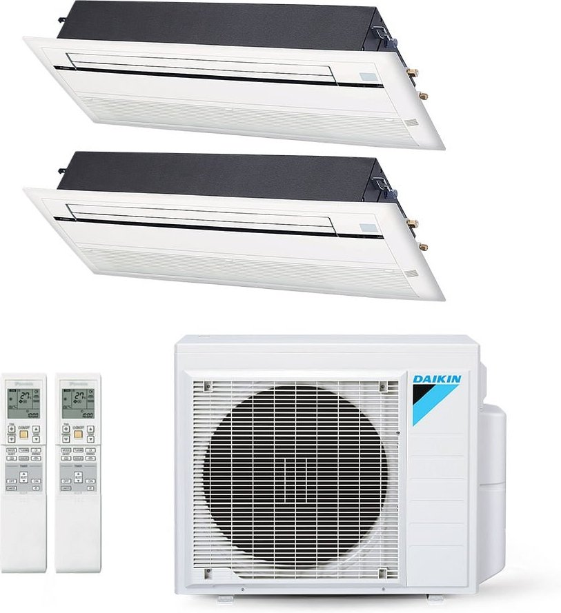 Imagem principal Ar-Condicionado Multi Split Inverter Daikin 24.000 BTUs (2x Evap Cassete 1 Via 18.000) Quente/Frio 220V Branco Branco