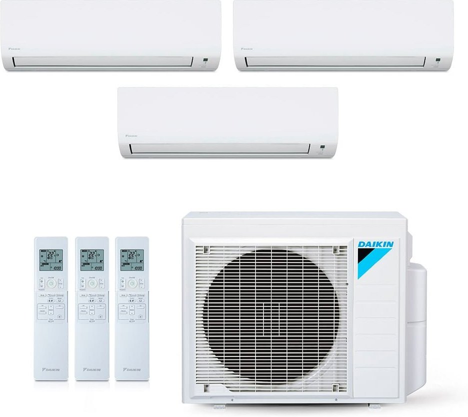Imagem principal Ar-Condicionado Multi Split Inverter Daikin 24.000 BTUs (2x Evap HW 9.000 + 1x Evap HW 12.000) Quente/Frio 220V Branco Branco