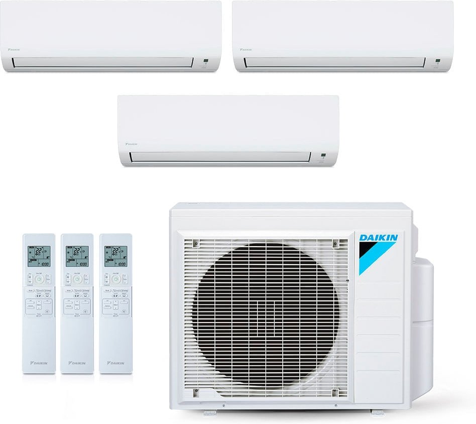 Imagem principal Ar-Condicionado Multi Split Inverter Daikin 24.000 BTUs (2x Evap HW 9.000 + 1x Evap HW 18.000) Quente/Frio 220V Branco Branco