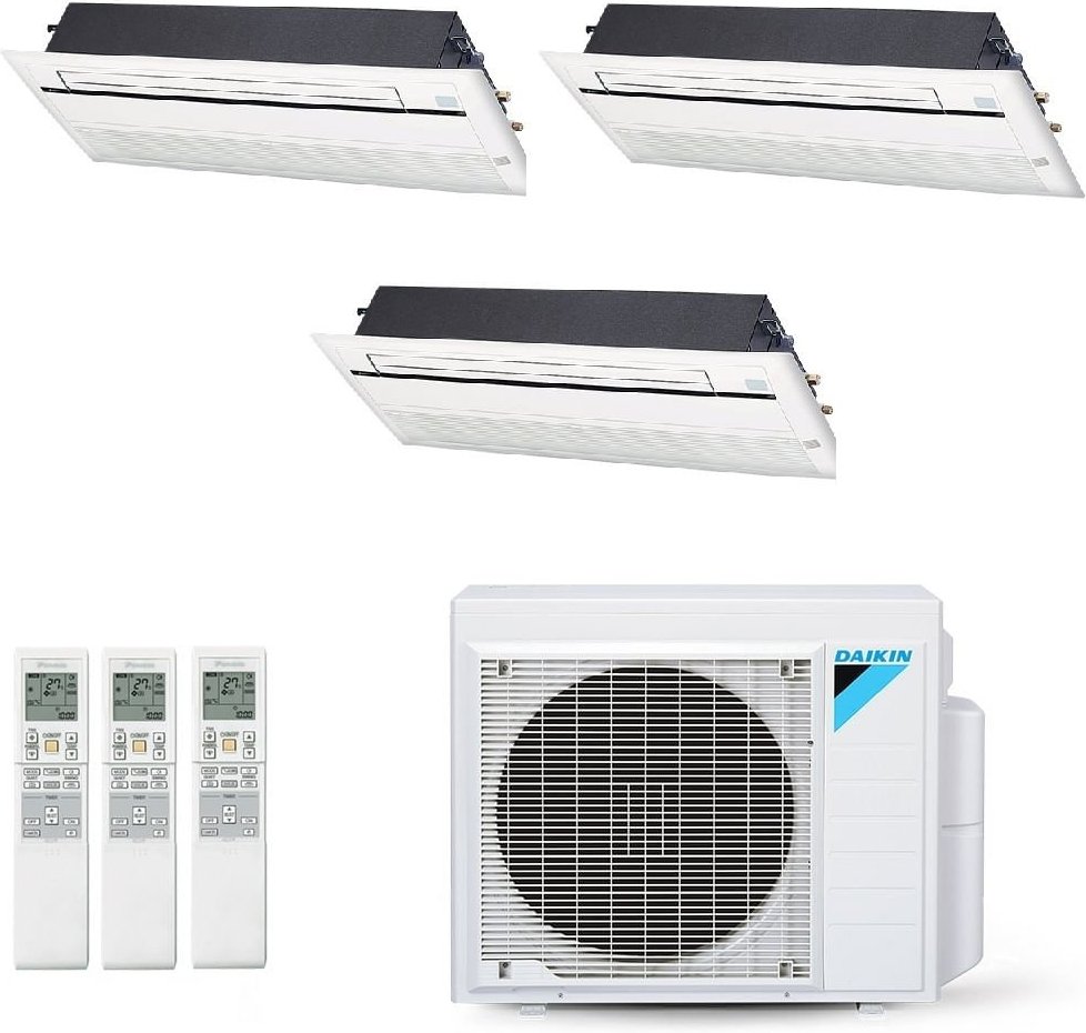 Imagem principal Ar-Condicionado Multi Split Inverter Daikin 28.000 BTUs (2x Evap Cassete 1 Via 12.000 + 1x Evap Cassete 1 Via 18.000) Quente/Frio 220V Branco Branco
