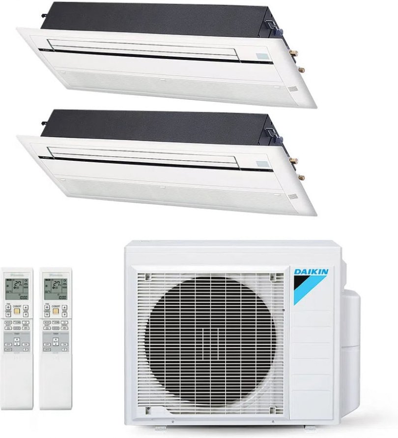 Imagem principal Ar-Condicionado Multi Split Inverter Daikin 34.000 BTUs (2x Evap Cassete 1 Via 18.000) Quente/Frio 220V Branco Branco