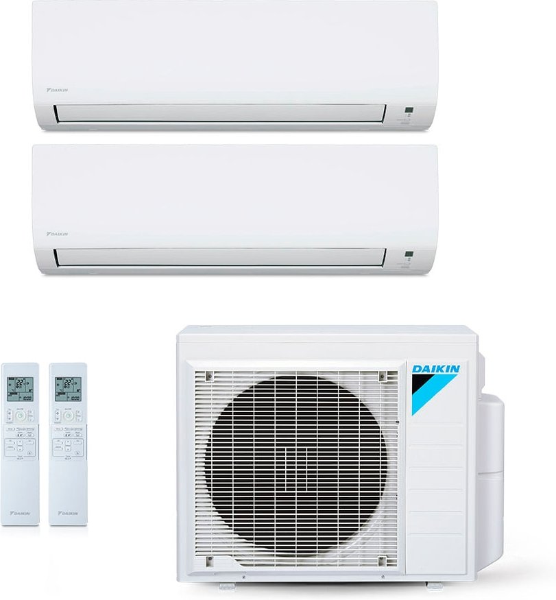 Imagem principal Ar-Condicionado Multi Split Inverter Daikin 34.000 BTUs (2x Evap HW 24.000) Quente/Frio 220V Branco Branco
