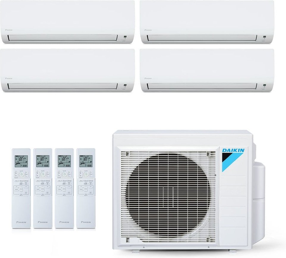 Imagem principal Ar-Condicionado Multi Split Inverter Daikin 34.000 BTUs (2x Evap HW 9.000 + 2x Evap HW 18.000) Quente/Frio 220V Branco Branco