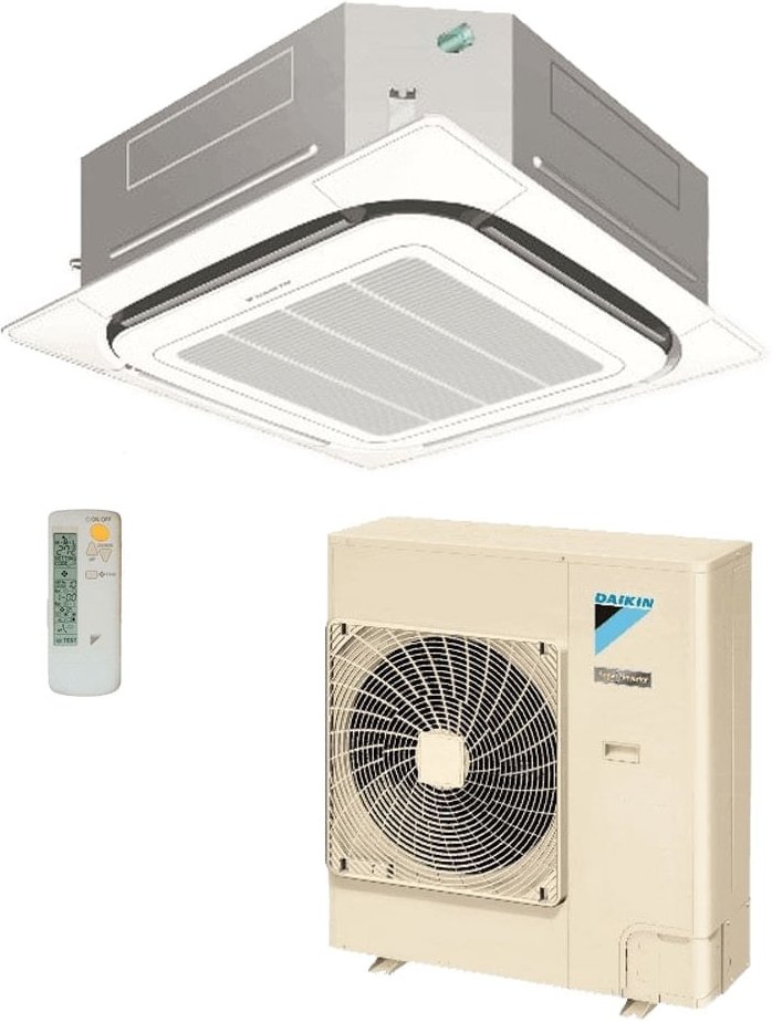 Imagem principal Ar-Condicionado Split Cassete 4 Vias Inverter Daikin SkyAir 31.000 BTUs Quente/Frio 220V Monofásico Branco Branco