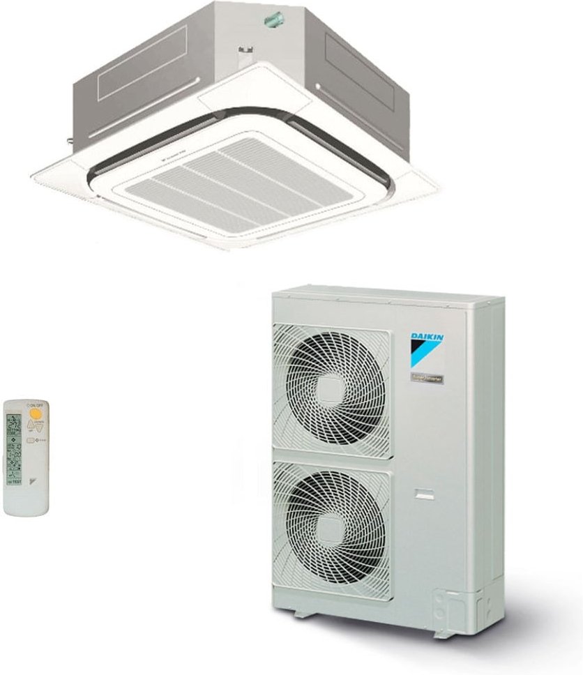 Imagem principal Ar-Condicionado Split Cassete 4 Vias Inverter Daikin SkyAir 46.000 BTUs Quente/Frio 220V Monofásico Branco Branco