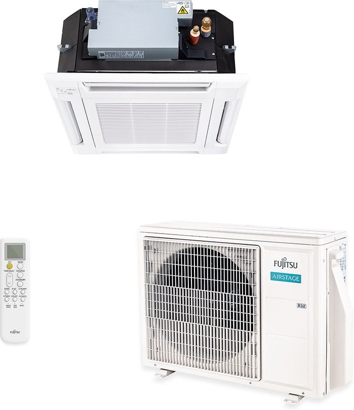 Imagem principal Ar-condicionado Split Cassete 4 Vias Inverter Fujitsu Airstage 18.000 BTUs R-32 Quente/Frio 220V Monofásico Branco Branco