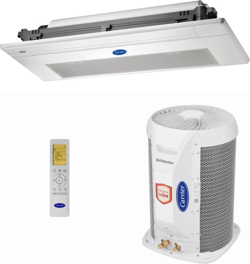 Imagem principal Ar-Condicionado Split Cassete Inverter 1 Via Carrier 18.000 BTUs R-32 Só Frio 220V Monofásico Branco Branco