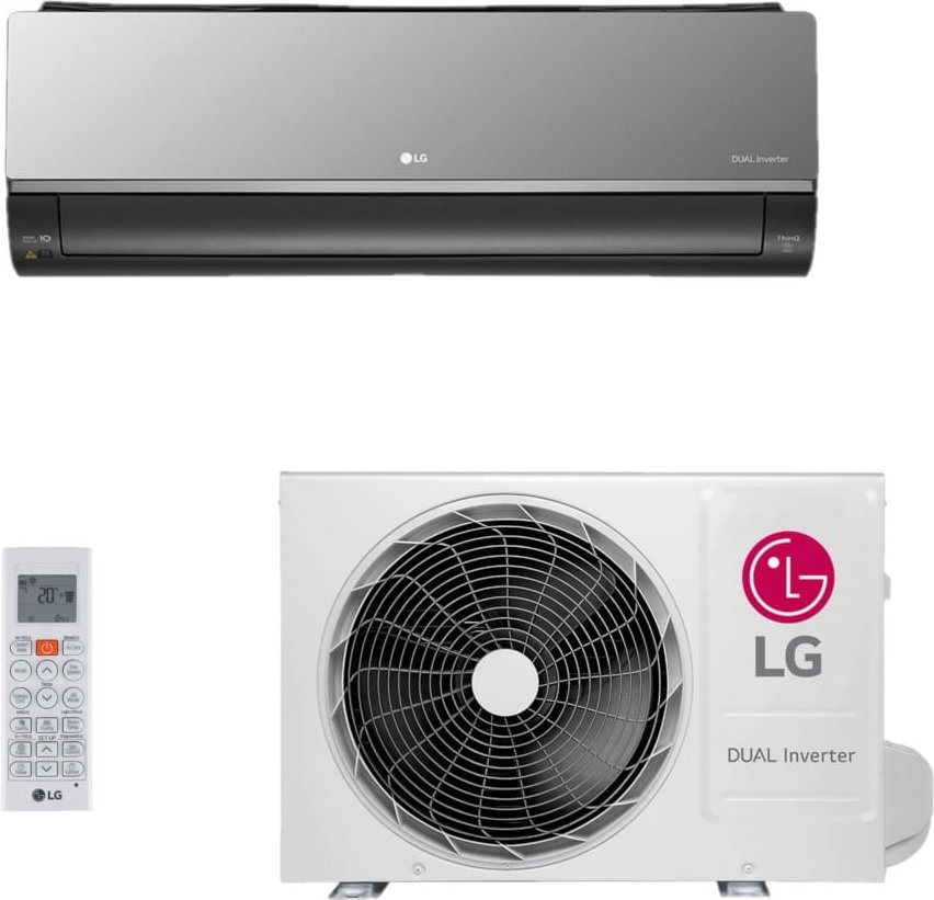 Imagem principal Ar-Condicionado LG AI DUAL Inverter Voice ARTCOOL UV Nano 12.000 BTUs Quente/Frio 220V - S3-W12JAR7A Preto Preto