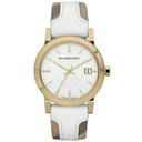 Burberry BU9110 Leather White Large Check Women's Watch