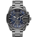 Diesel DZ4329 Mega Chief Chronograph Blue Dial Gunmetal Ion-plated Men's Watch